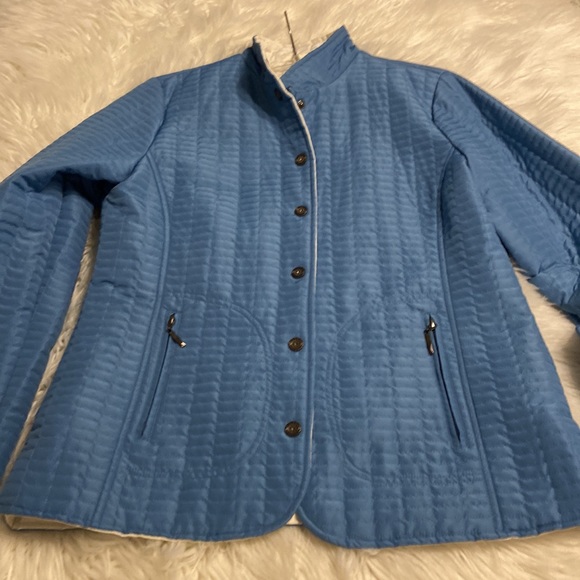The TOG Shop Quilted Jacket color blue excellent condition size M - Picture 11 of 16